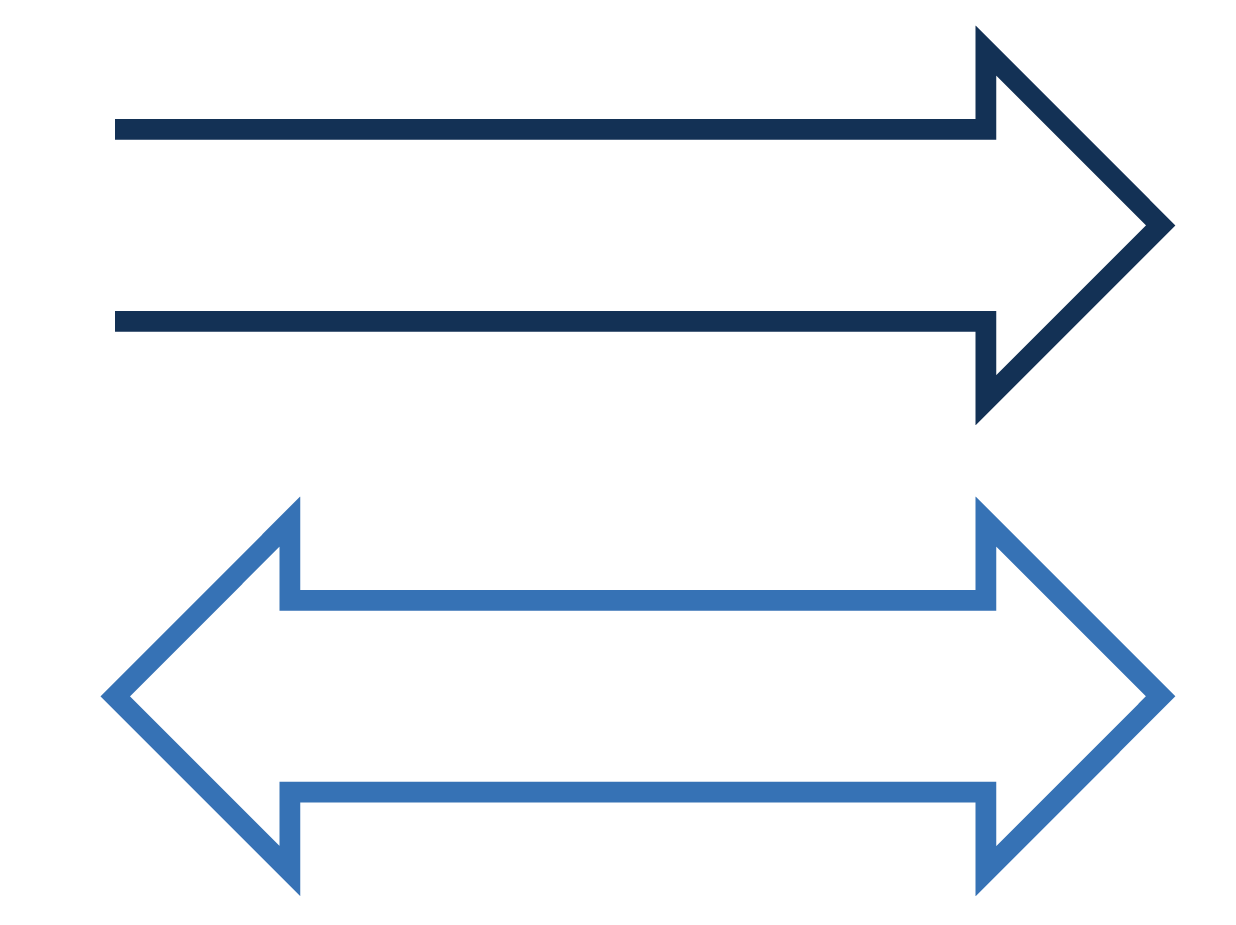 An icon representing unidirectional and bidirectional connections.