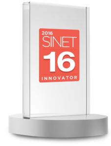 An image of the Sinet 2016 Innovator Awards badge. 